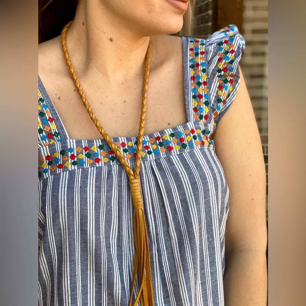 Savanna Jane Peasant Style Embroidered Top